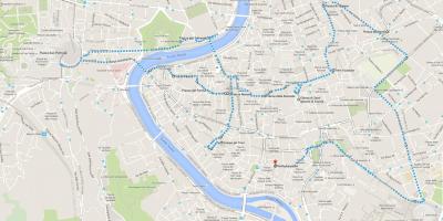Рим пешеходная экскурсия по карте