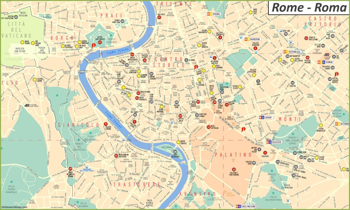 Города Рома карте
