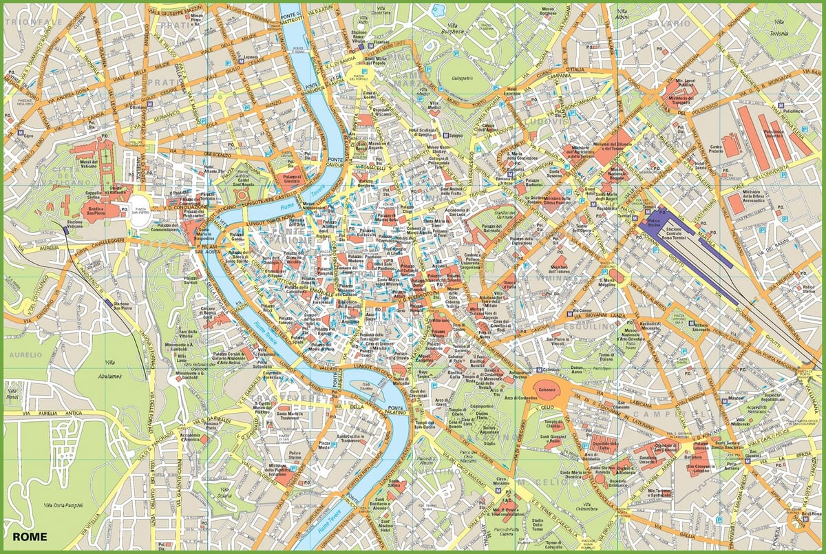 Рим карта путешествия