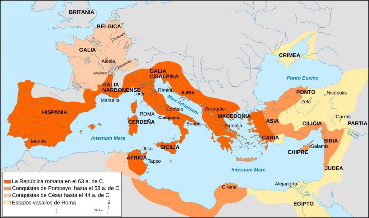 Древний Рим карта с надписью