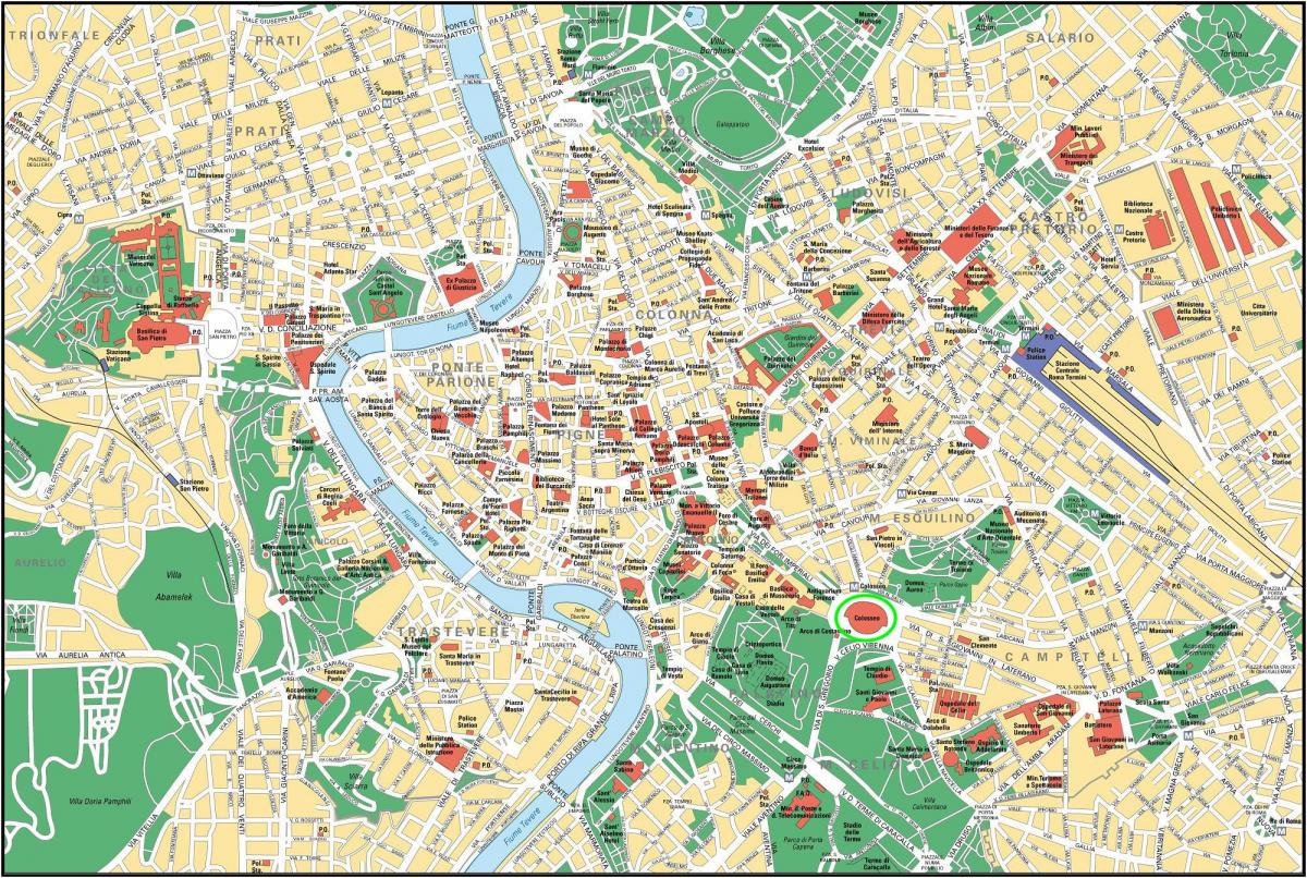 карта Колизея в Риме