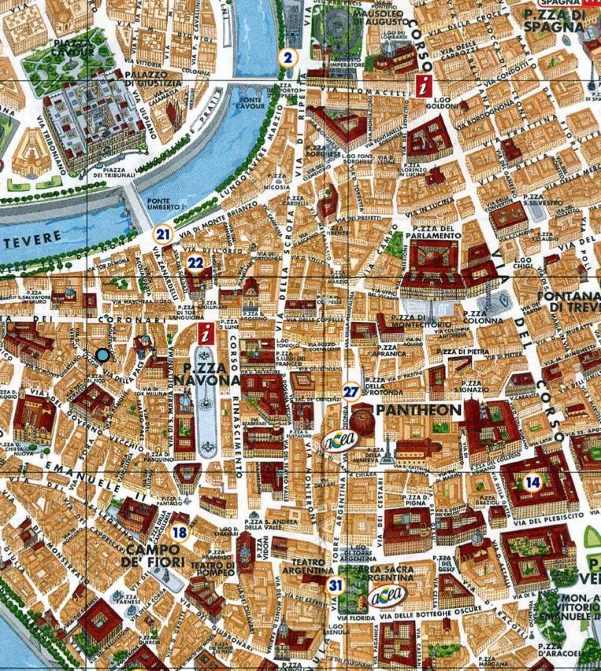 карта Рима Пьяцца Навона