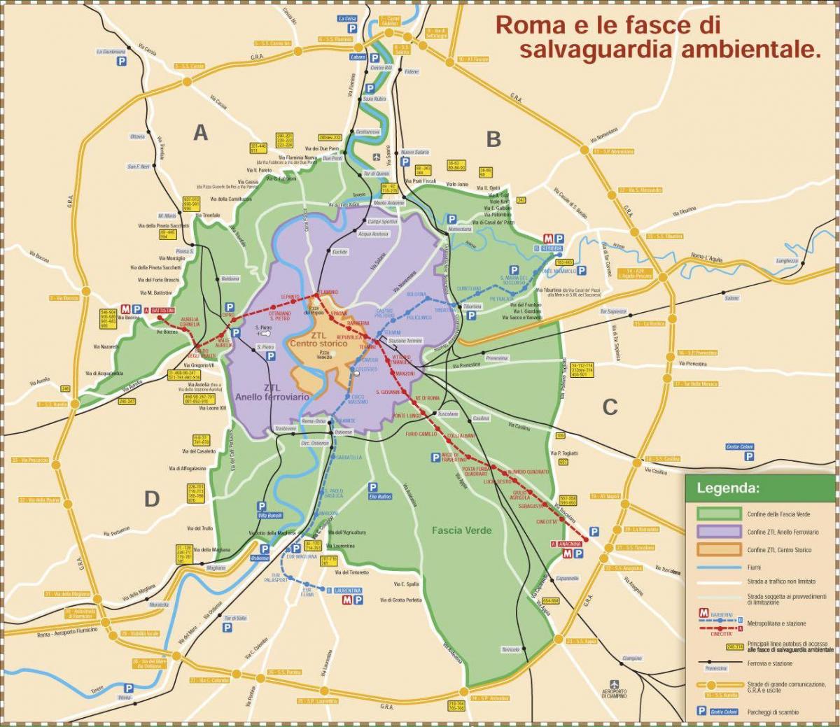 Рим зону ЗТЛ карте