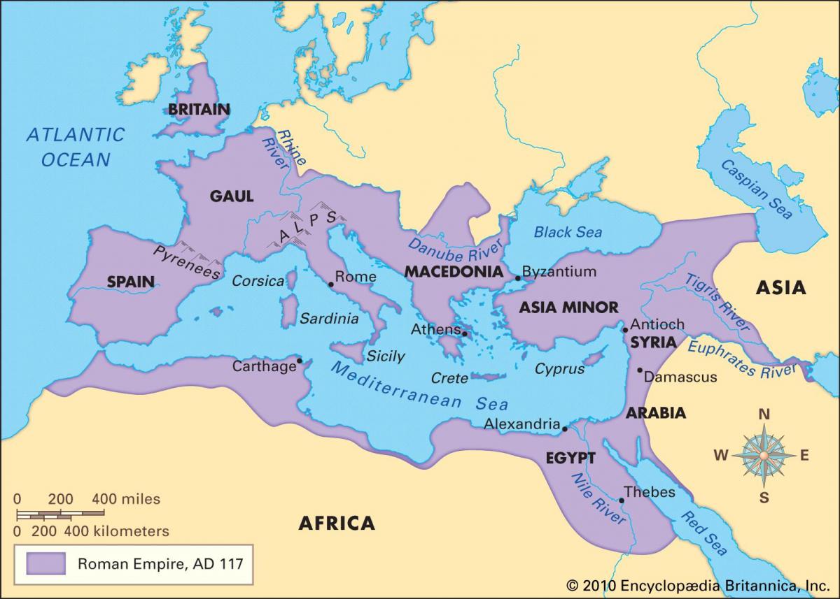 Древний Рим карта для детей