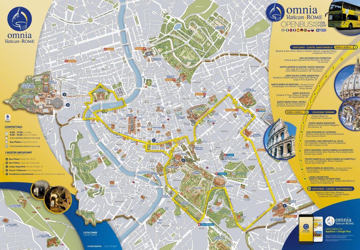 Карта Рима открыть тур автобусный маршрут 