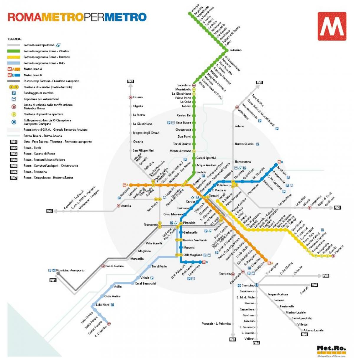Рим схема метро 2016