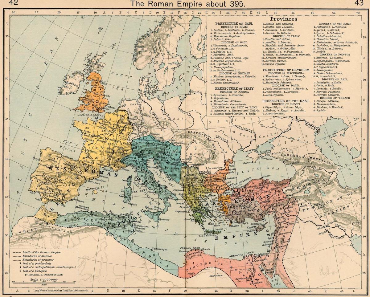 старой карте Рима