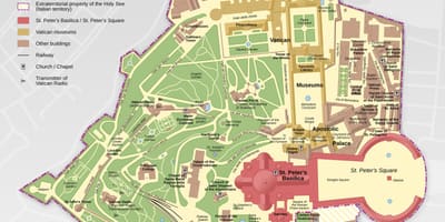 Городской туристический Ватикана карте