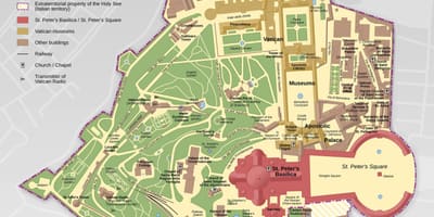 Карта города Ватикан и Рим
