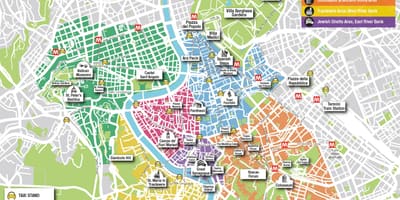 Карта Рима достопримечательностями