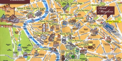 Карта Рима путеводитель