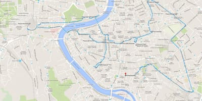 Рим пешеходная экскурсия по карте