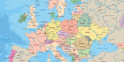 Рим на карте Европы