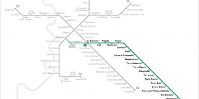 Карта Рима метро c