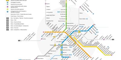 Карта Рима метро 