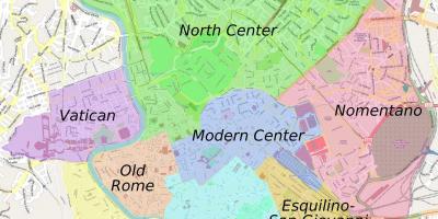 Карта римских кварталов