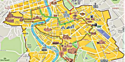 Рим-хоп-хоп-офф автобусный тур маршрут на карте