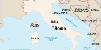 Карта Рима Италии и окрестностях