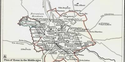 Карта средневековый Рим