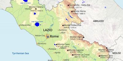 Рим топографической карте